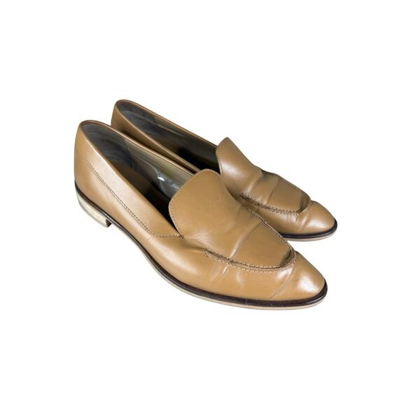 Everlane The Modern Loafer Camel Tan Leather Flats Minimalist Classic Shoes 7 - Picture 4 of 9